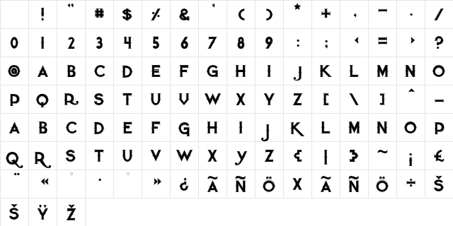 Quiet the Thief OutlinedTight Character Map