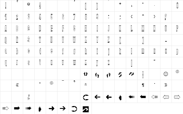 Quote Outline Normal Character Map