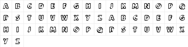 RabatCaps Normal Character Map