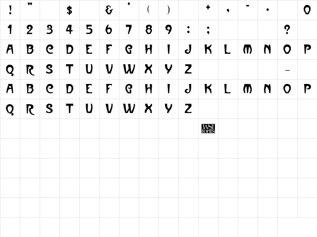 MullinsCaps Regular Character Map MullinsCaps Regular Character Map