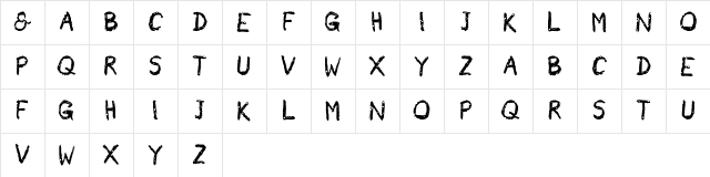 Rain & Neer Regular Character Map Rain & Neer Regular Character Map