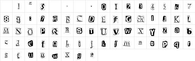 Ransom CutUpLetters Character Map Ransom CutUpLetters Character Map