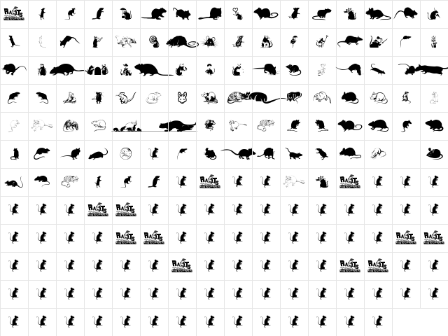 Rats Regular Character Map