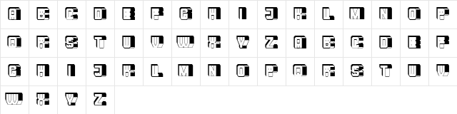 Razor Dark Regular Character Map