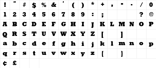 Reeve Normal Character Map Reeve Normal Character Map
