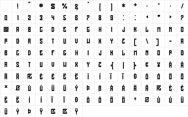 Regensburg Regular Character Map Regensburg Regular Character Map