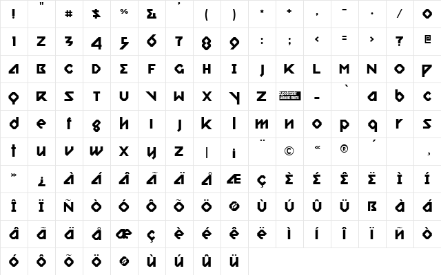 Relish Gargler Regular Character Map Relish Gargler Regular Character Map