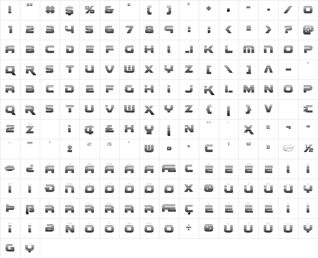 Renegado Gradient Regular Character Map