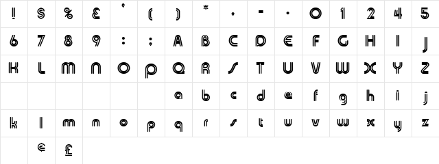 Repartee Normal Character Map