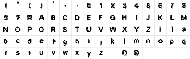 Muzzle Regular Character Map