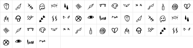 Mxnster Regular Character Map Mxnster Regular Character Map