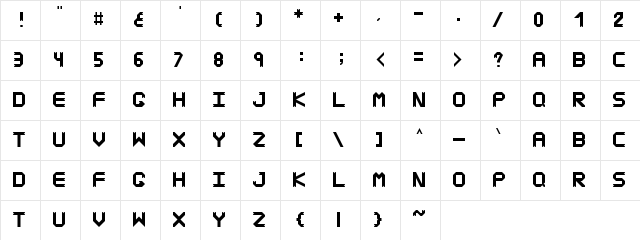 ribbon trim Regular Character Map