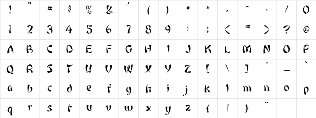 Rickshaw Regular Character Map
