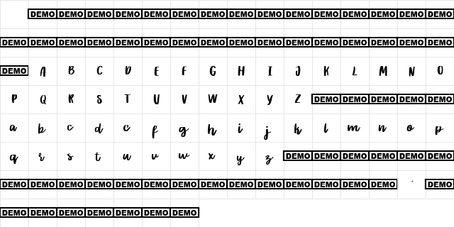Rither Regular Character Map Rither Regular Character Map