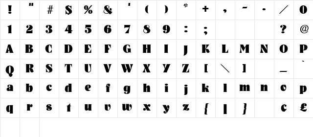 Roche Normal Character Map Roche Normal Character Map