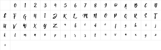 RofiTaste Regular Character Map RofiTaste Regular Character Map