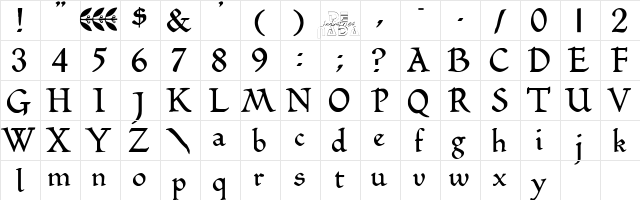 Romeodn Medium Character Map Romeodn Medium Character Map