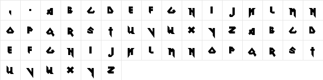 Ron Maiden Regular Character Map