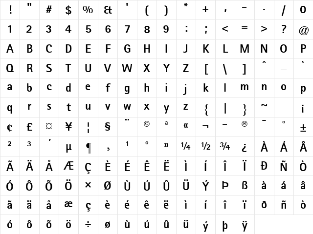 RotisSansSerif ExtraBold Regular Character Map RotisSansSerif ExtraBold Regular Character Map