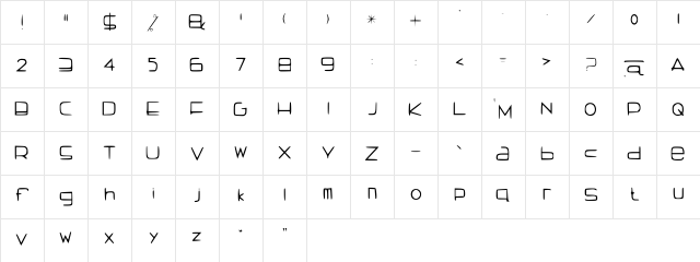 Rotund Medium Character Map