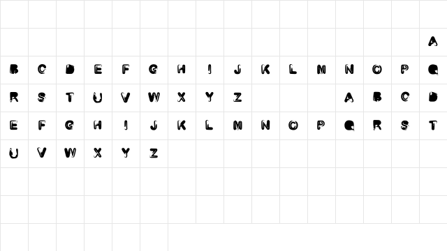 RoundedBrush Medium Character Map