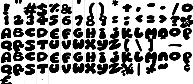 Roundish Toons Regular Character Map