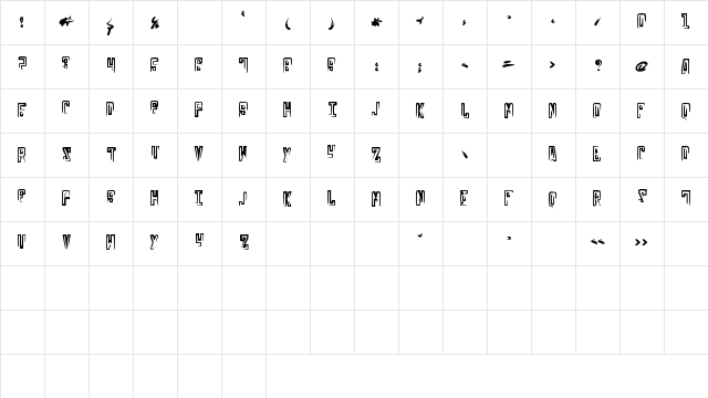 RussianLine Medium Character Map RussianLine Medium Character Map