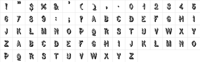 RusticBlackShadow Regular Character Map RusticBlackShadow Regular Character Map