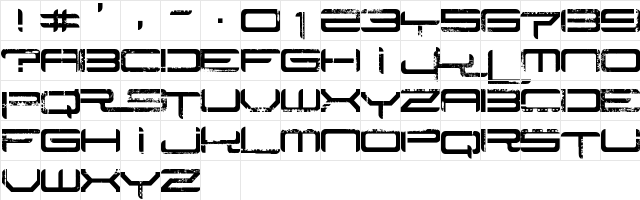Rysky Line Regular Character Map