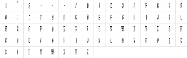 Sabbia Regular Character Map Sabbia Regular Character Map
