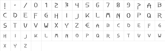 Nails Regular Character Map