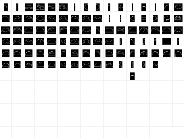 Saint Fighter Aqua Regular Character Map