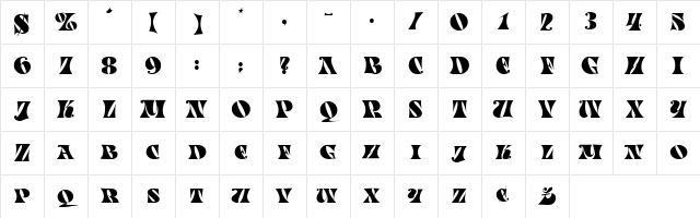 SallyExpert Normal Character Map