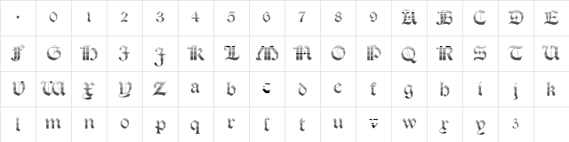 Salterio Gradient Regular Character Map