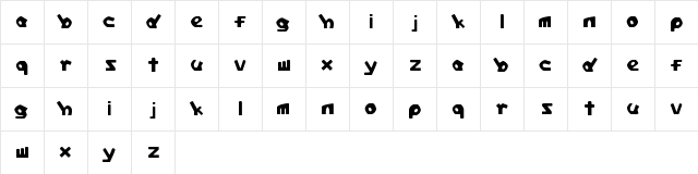 Sanctuary regular Character Map
