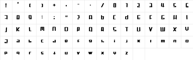 Sandman Regular Character Map