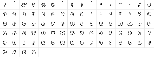 Napblow DEMO Regular Character Map
