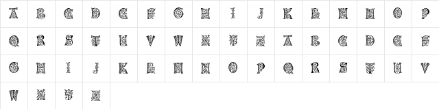 NapoliInitialen Regular Character Map NapoliInitialen Regular Character Map