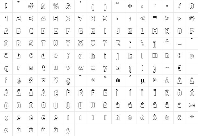 NarbonneOpen Regular Character Map NarbonneOpen Regular Character Map