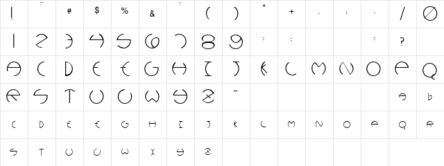 Narcosis Normal Character Map