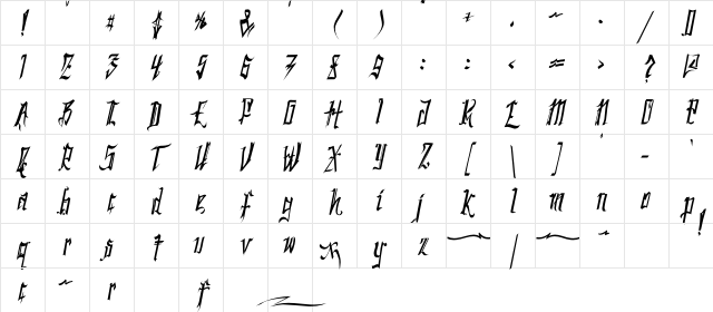 SC Kingston Regular Character Map