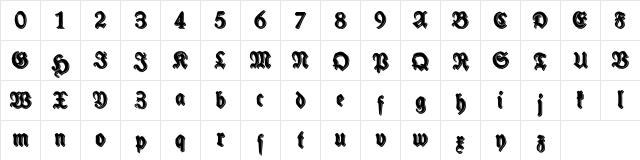 Schneidler Halb Fette Shadow Regular Character Map