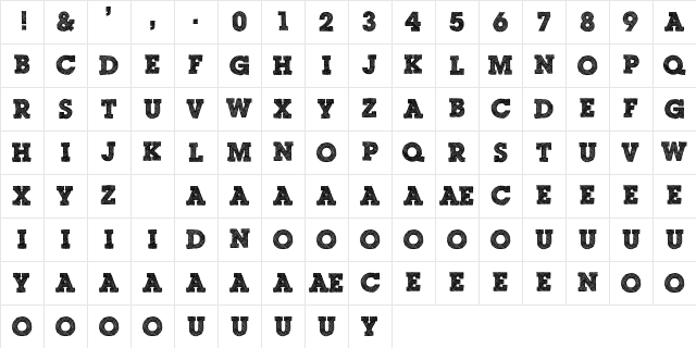 Scribble Box Regular Character Map