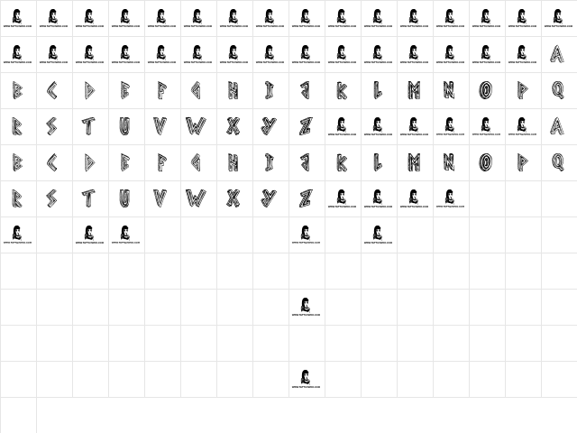 Scribble Table Regular Character Map