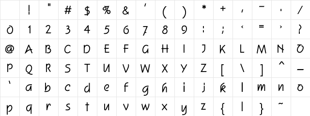 Scribe Regular Character Map Scribe Regular Character Map