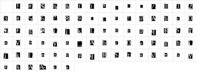 ScriptSERIF Regular Character Map ScriptSERIF Regular Character Map
