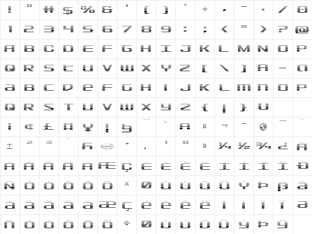 SDF Gradient Regular Character Map