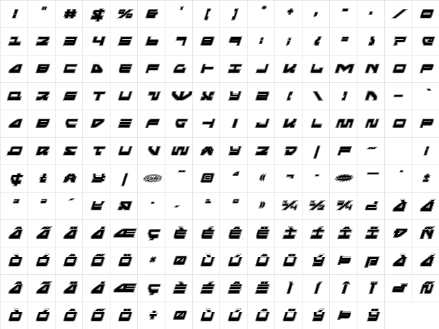 Searider Falcon Academy Italic Italic Character Map Searider Falcon Academy Italic Italic Character Map