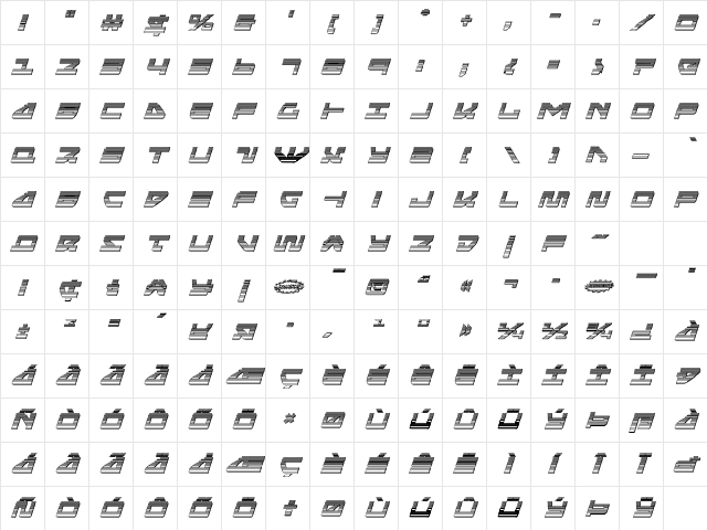 Searider Falcon Chrome Italic Italic Character Map Searider Falcon Chrome Italic Italic Character Map