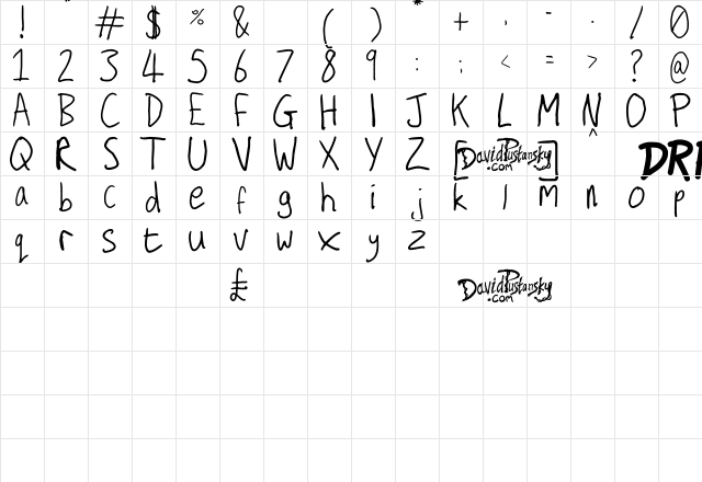 Secret Diary Regular Character Map